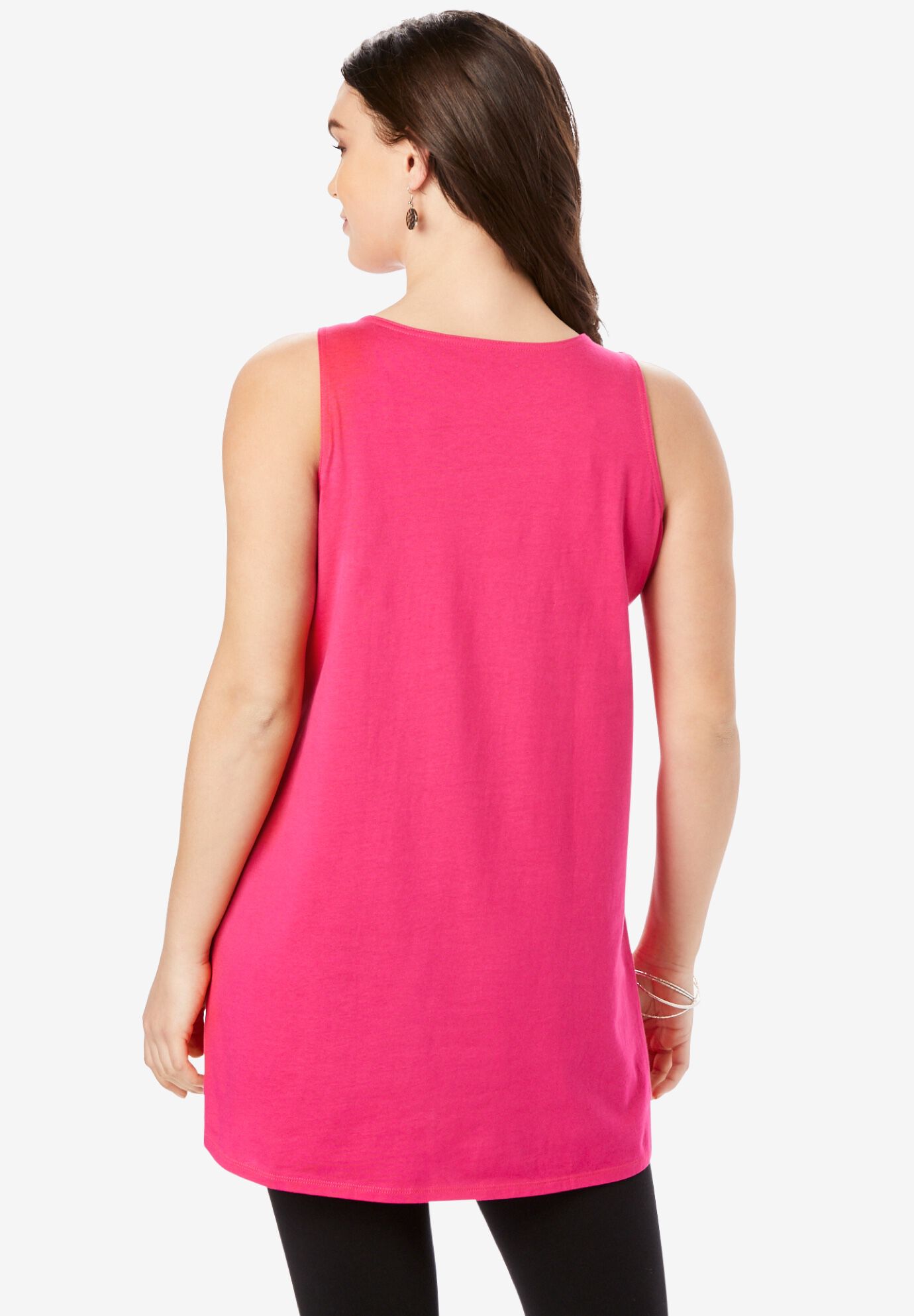 Sleeveless Lattice Ultimate Tunic, , on-hover image number 1