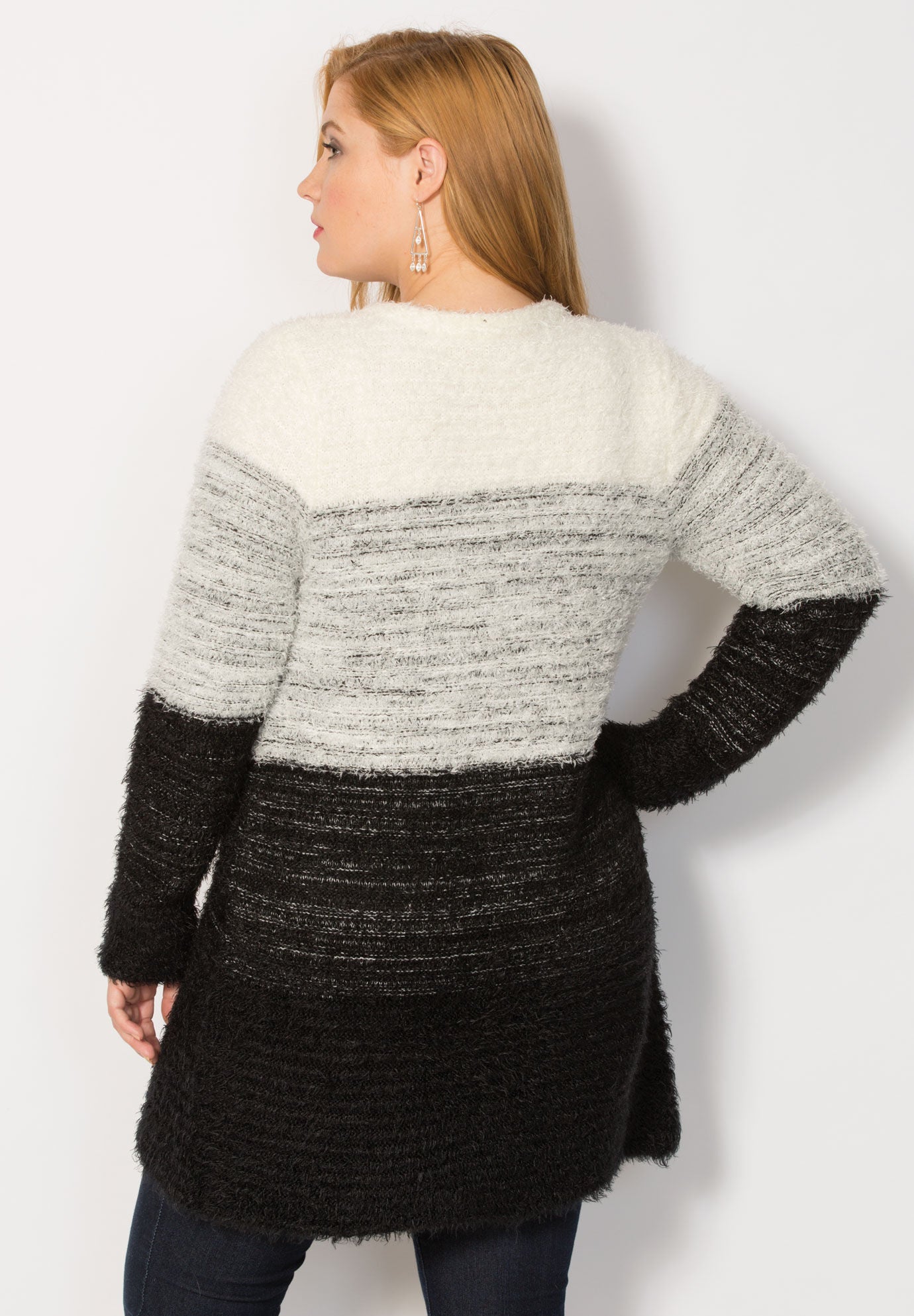 Ombre Eyelash Cardigan Sweater, , on-hover image number 1