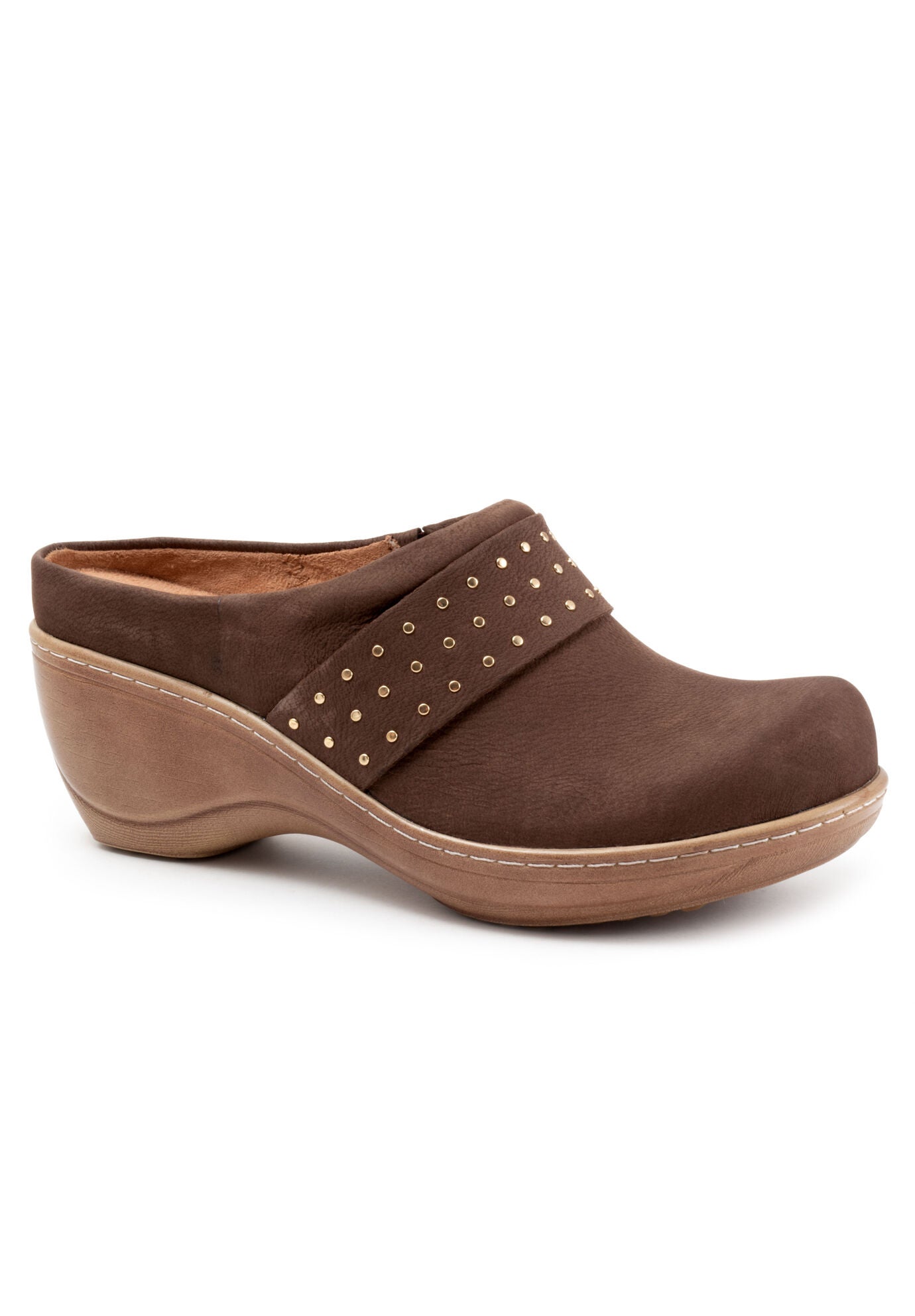 Joliet Adjustable Strap Sandal, DARK BROWN NUBUCK, hi-res image number 0