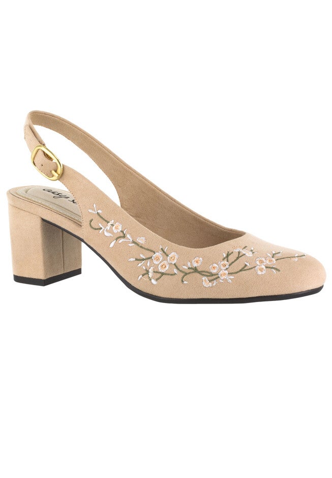 Dainty Slings by Easy Street®, NUDE SUPER SUEDE, hi-res image number 0