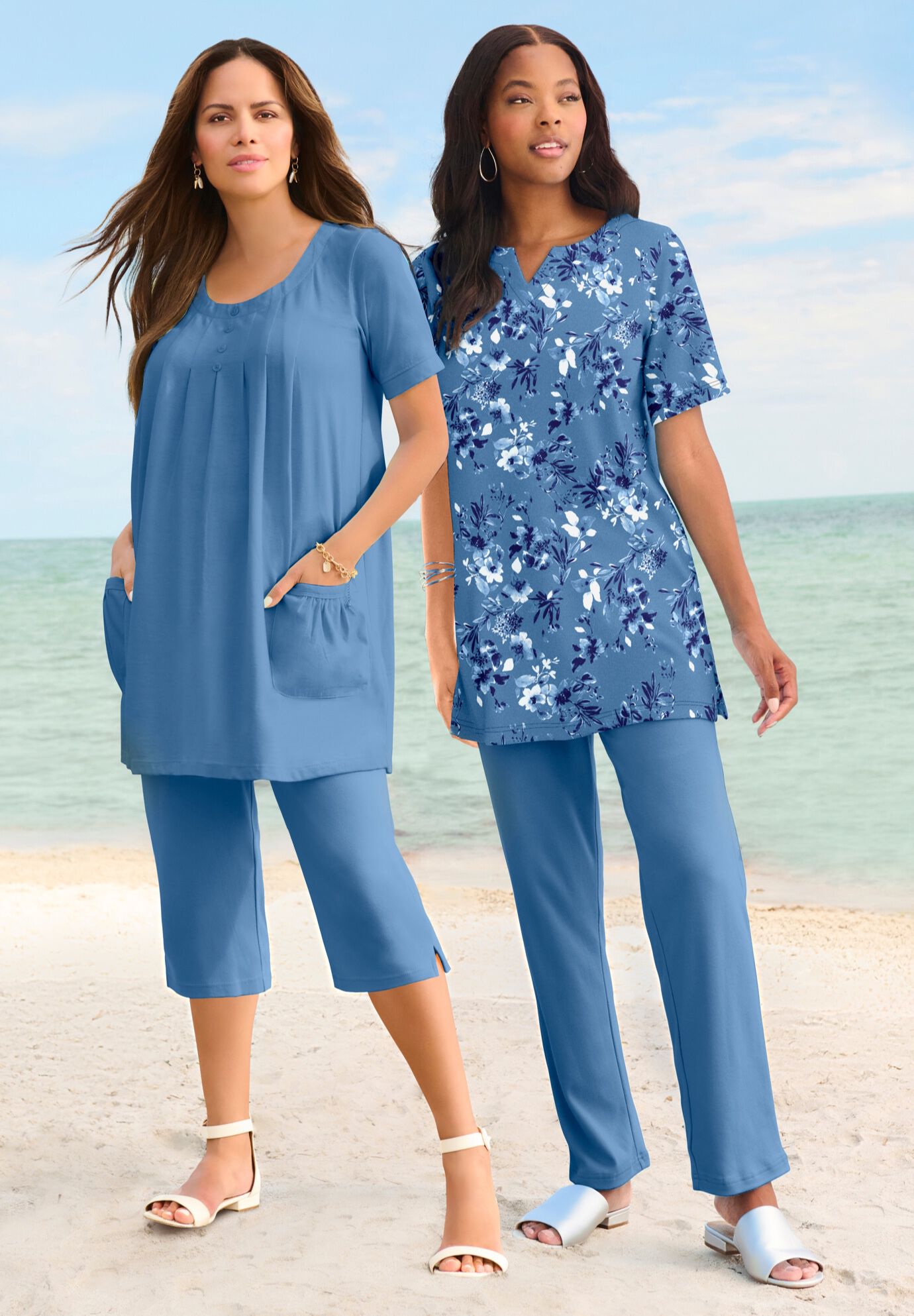Plus Size Soft Knit Relaxed Pull-On Straight Leg Pant, , alternate image number 5