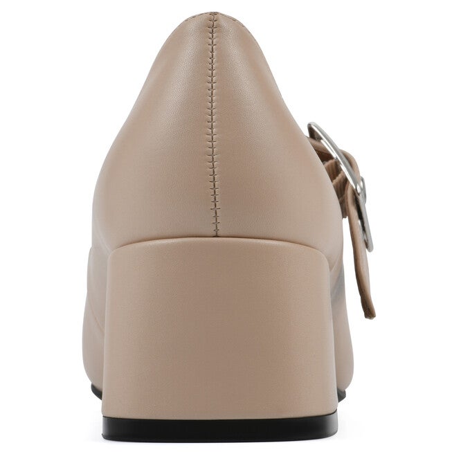 Lasso Mary Jane Block Heel Pump, NATURAL SMOOTH, on-hover image number null