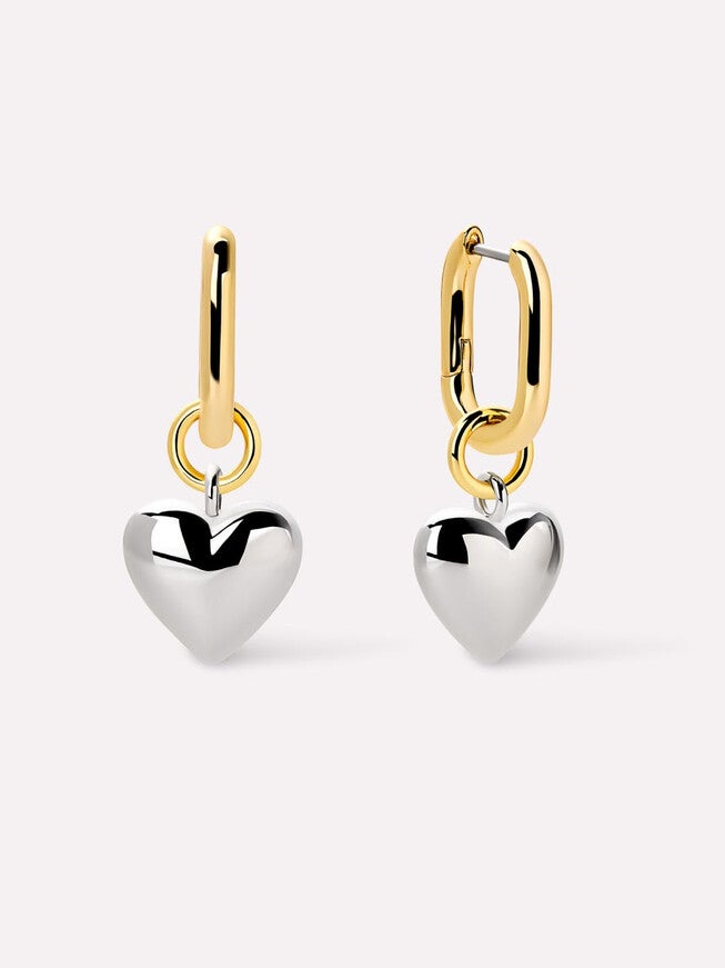 Wesley Heart Earrings, GOLD, hi-res image number 0