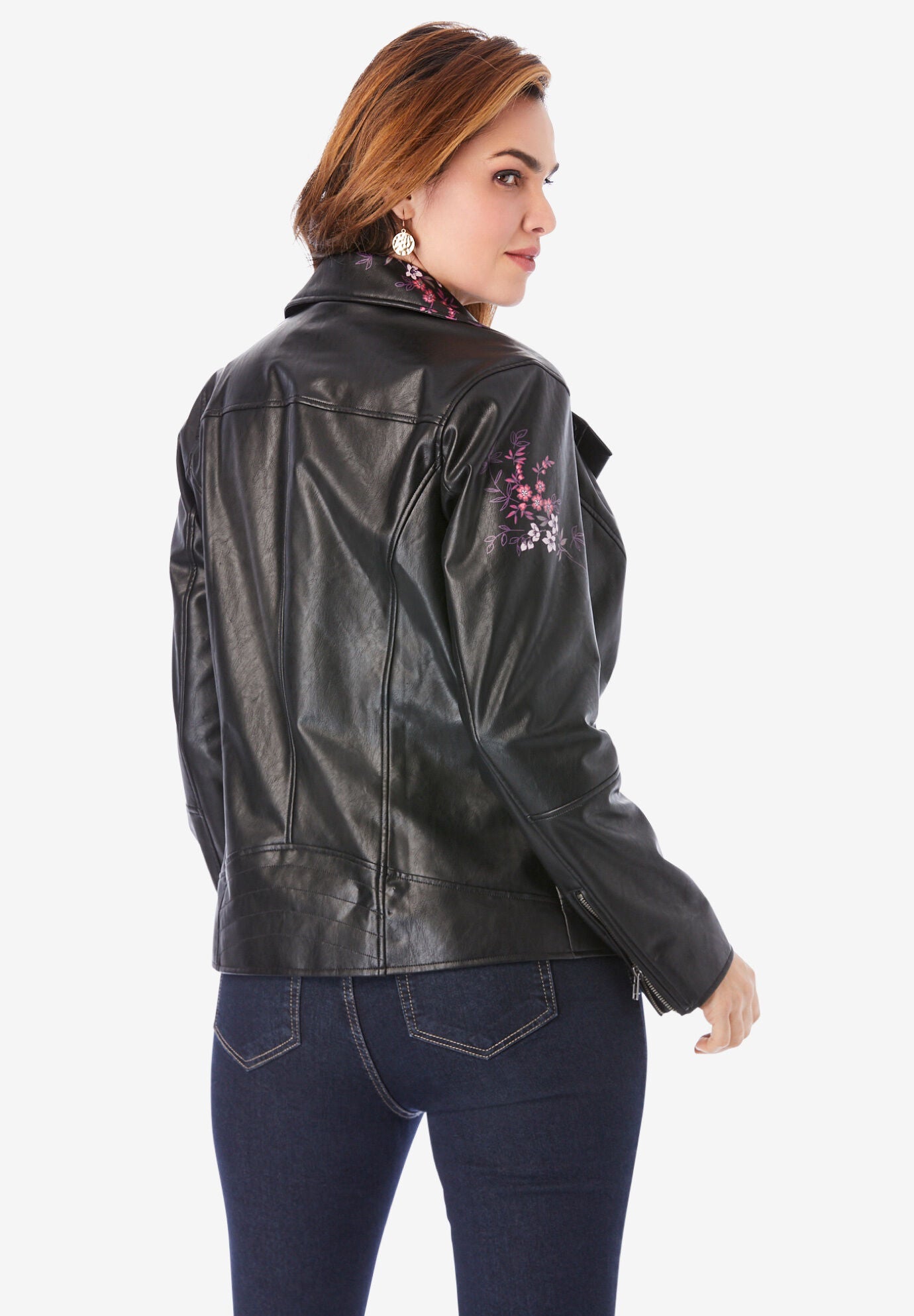 Floral Moto Jacket, , on-hover image number 1