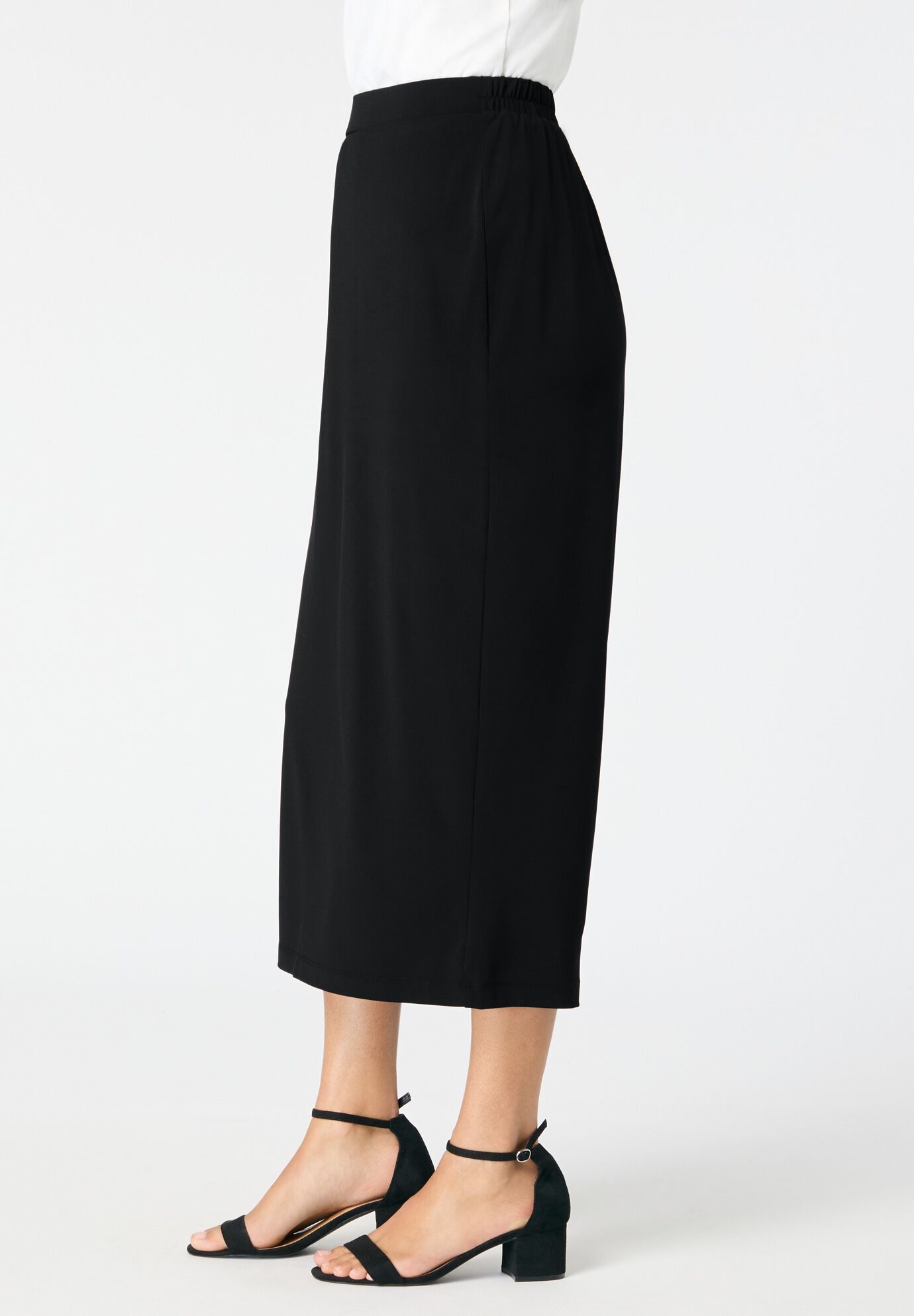 Ultrasmooth&reg; Fabric Midi Skirt, BLACK, alternate image number 2