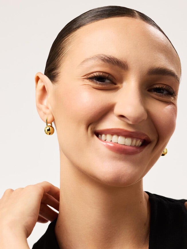Perry Statement Earrings, GOLD, alternate image number 5