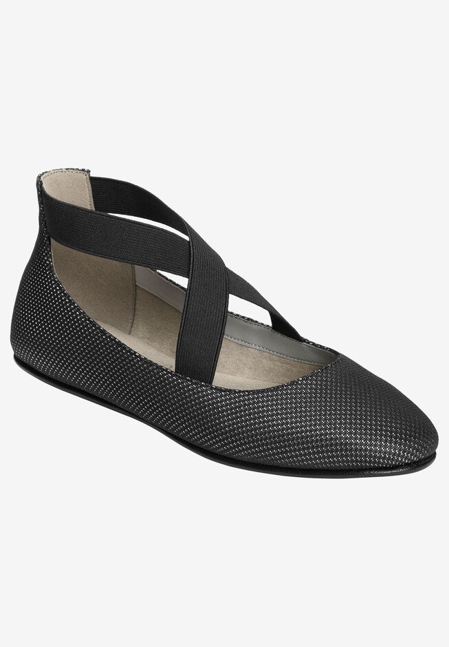 Saturday Flat by Aerosoles®, BLACK FABRIC, hi-res image number 0
