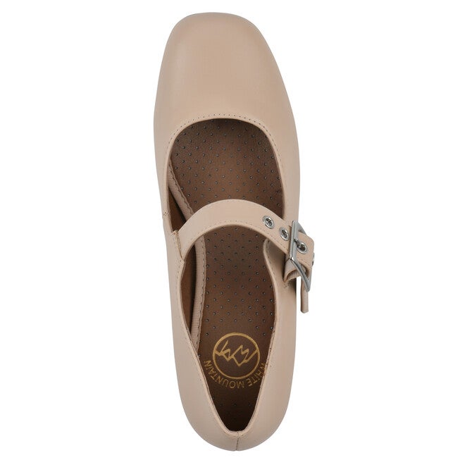 Lasso Mary Jane Block Heel Pump, NATURAL SMOOTH, alternate image number null