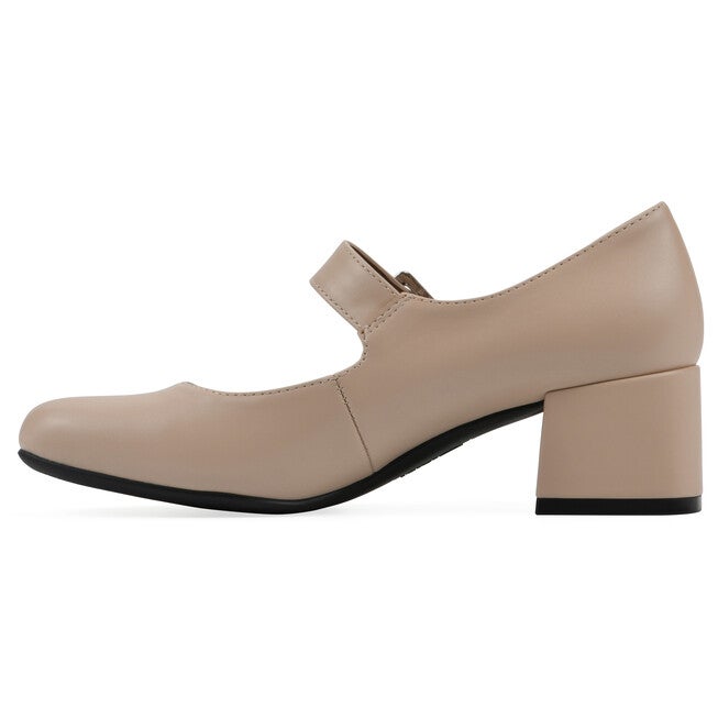 Lasso Mary Jane Block Heel Pump, NATURAL SMOOTH, alternate image number null