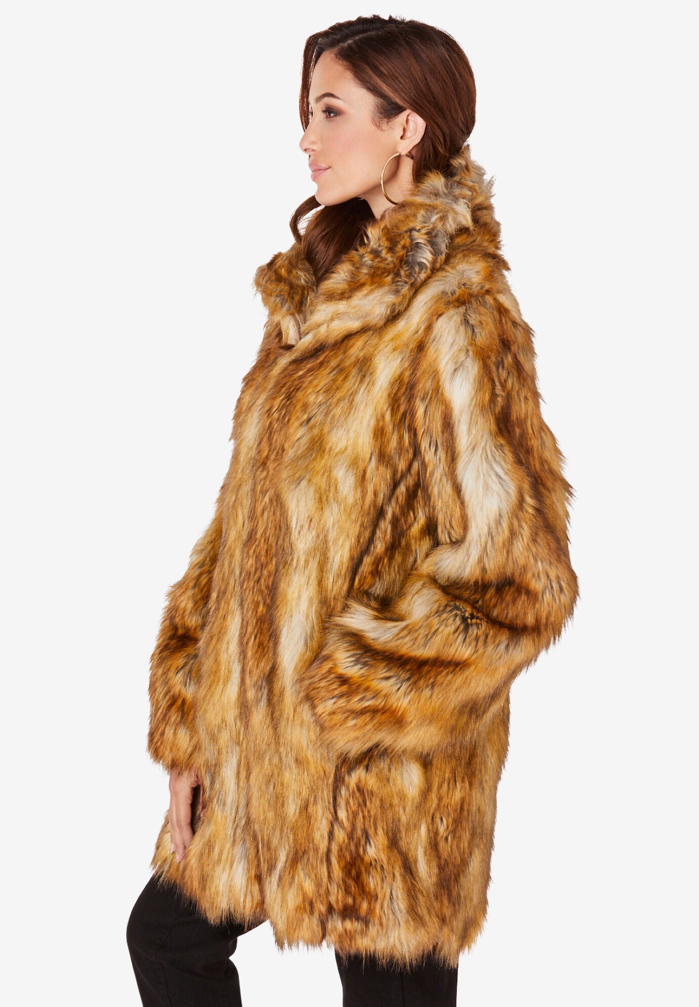 Short Faux-Fur Coat | Eloquii