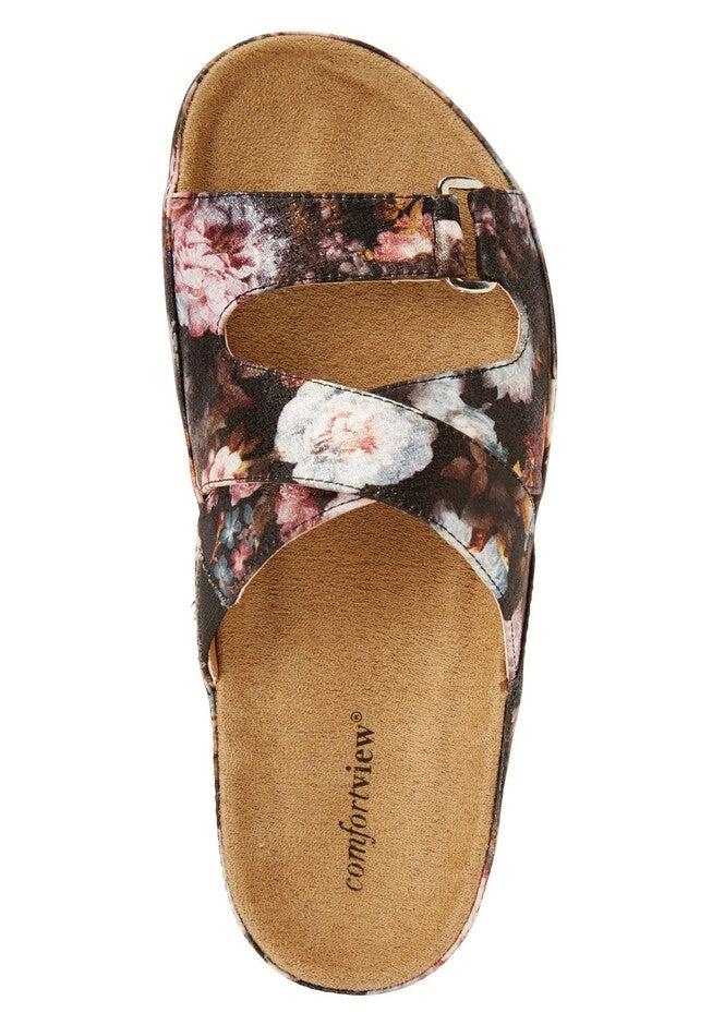 Paisley Footbed Sandal by Comfortview, , hi-res image number 0