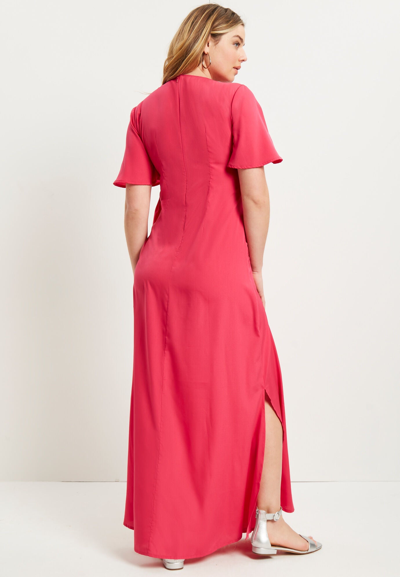 Faux-Wrap Maxi Dress, , on-hover image number 1