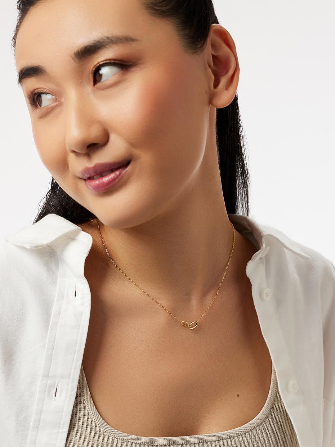 Gold Pendant Necklace - Juniper, GOLD, alternate image number 3