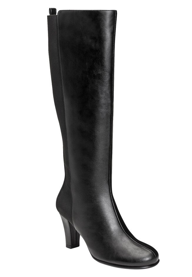 Quick Role Wide Calf Boots by A2 Aerosoles®, BLACK, hi-res image number 0