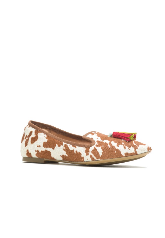 Sadie Tassel 2 Flat, COW PRINT LEATHER, hi-res image number 0