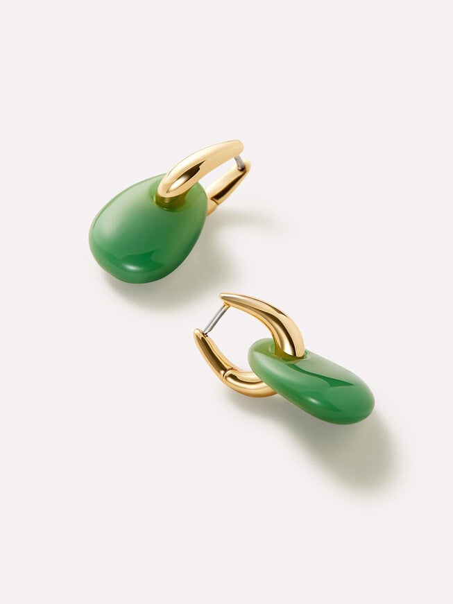 Kayla Gold Drop Earrings, GOLD, alternate image number 4