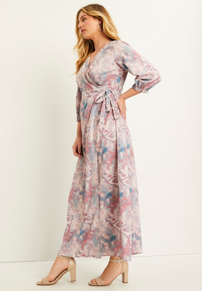 Wrap Maxi Dress, , alternate image number 2