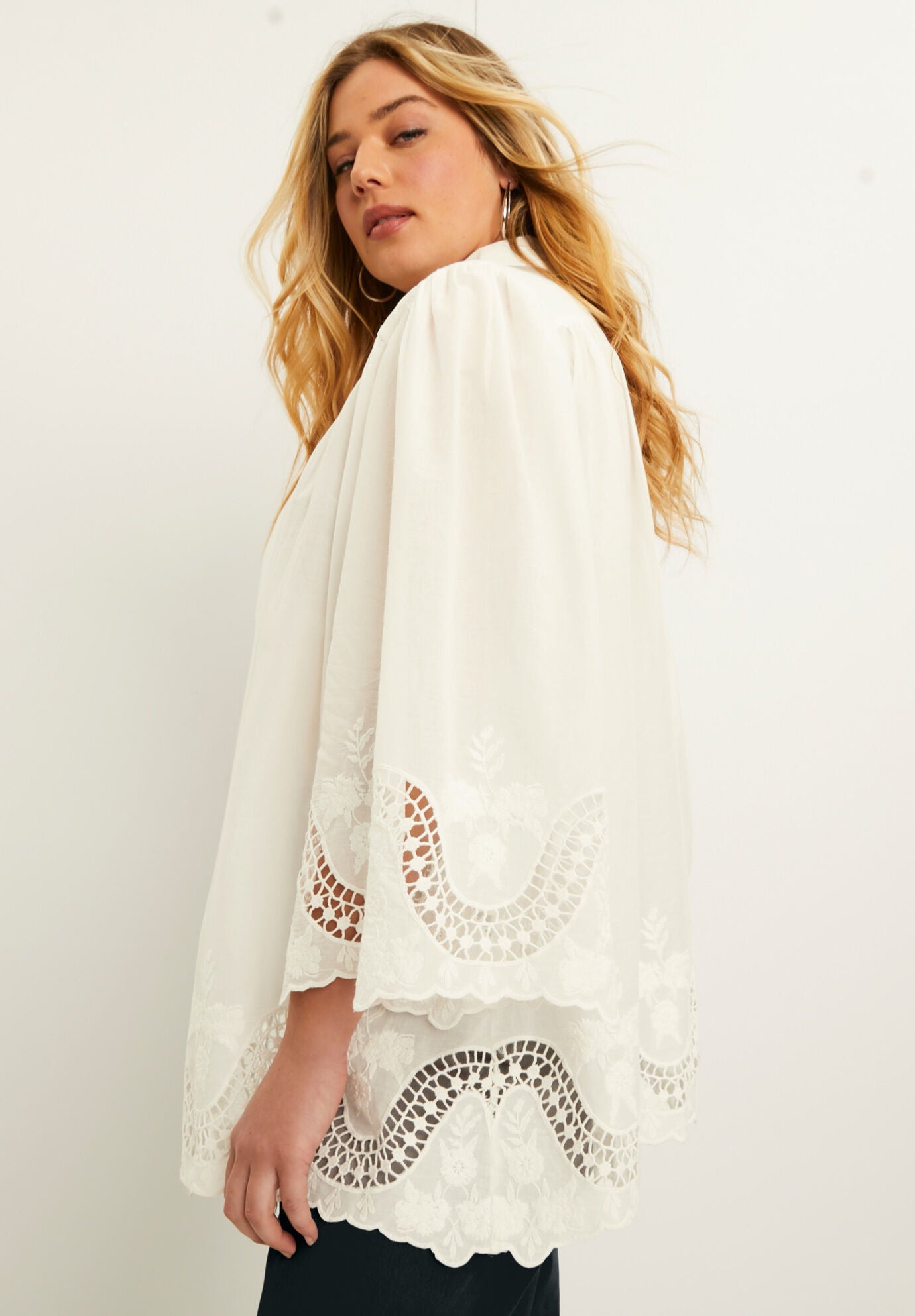 Open-Crochet Blouse, , alternate image number 2