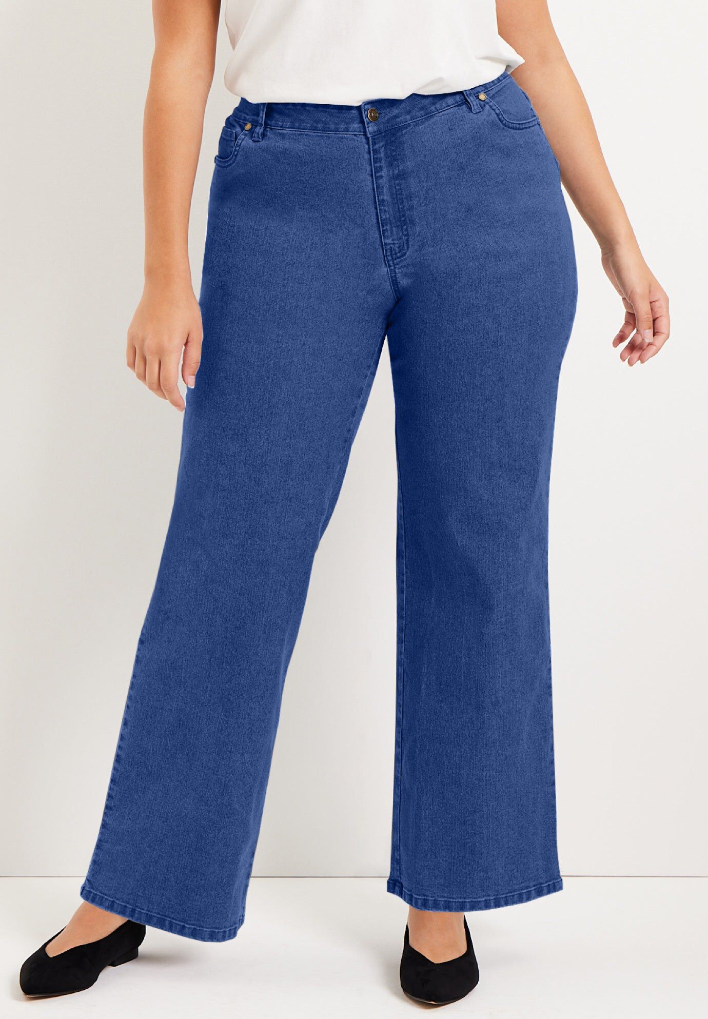 Curvie Fit Wide-Leg Jeans