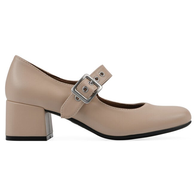 Lasso Mary Jane Block Heel Pump, NATURAL SMOOTH, alternate image number null