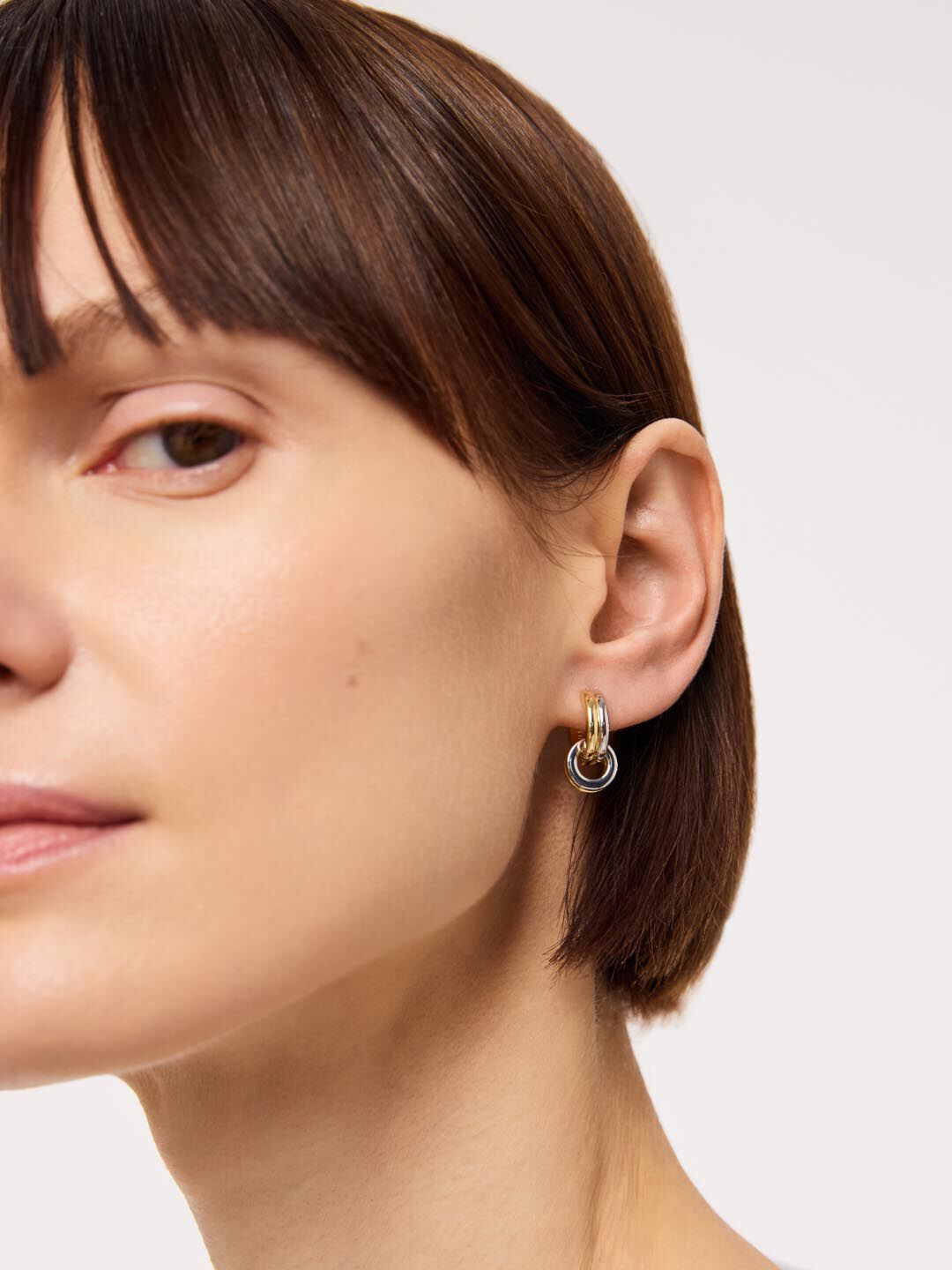 Asher Drop Huggie Earrings, GOLD, alternate image number 4