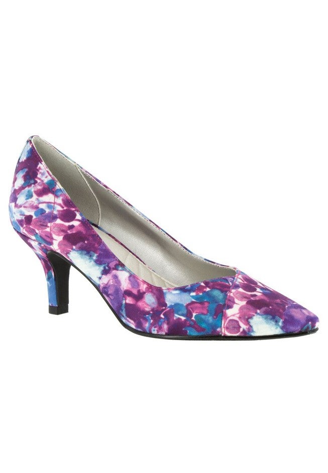 Chiffon Pump by Easy Street®, PURPLE FLORAL, hi-res image number 0