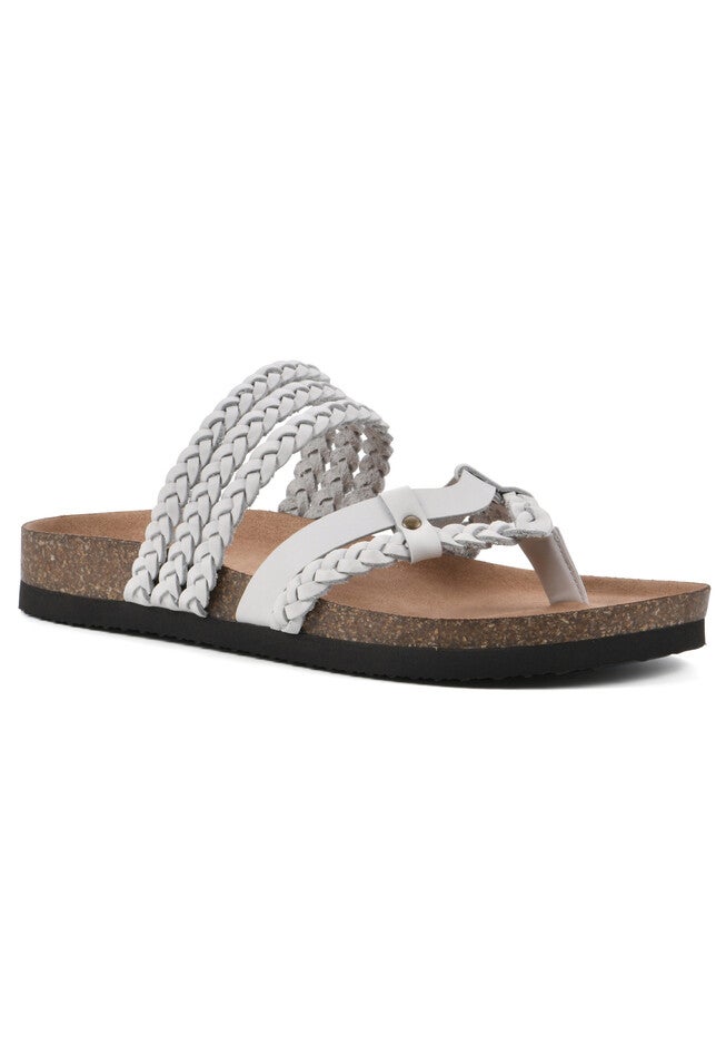 Hangout Casual Sandal, WHITE LEATHER, hi-res image number 0