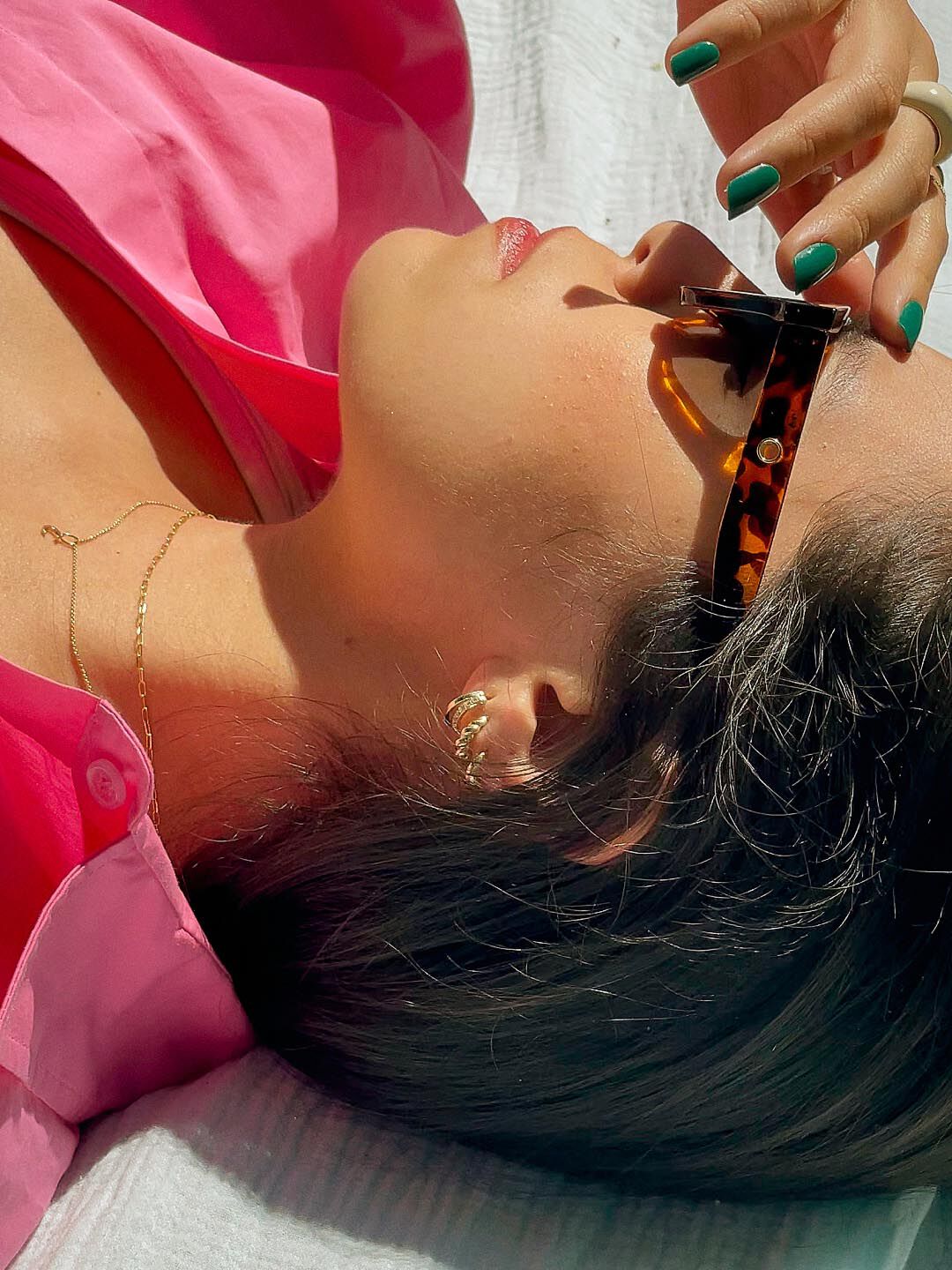 Double Hoop Earrings - Toda, GOLD, alternate image number 4