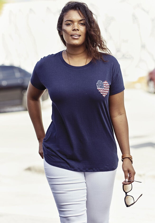 Gemstone Tee, NAVY FLAG, hi-res image number null