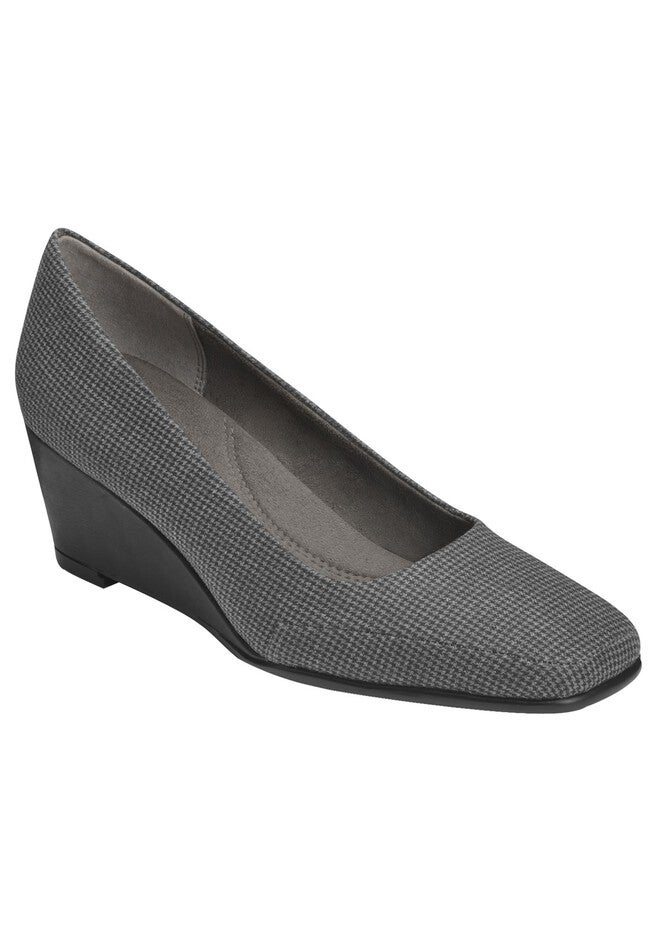 Barecuda Wedge by Aerosoles® , BLACK HOUNDSTOOTH, hi-res image number 0