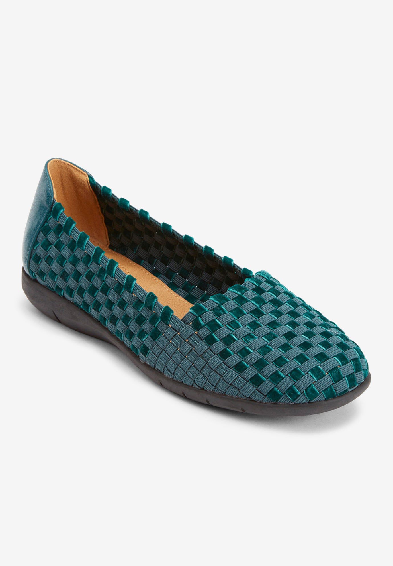 The Bethany Stretch Woven Slip On Flat