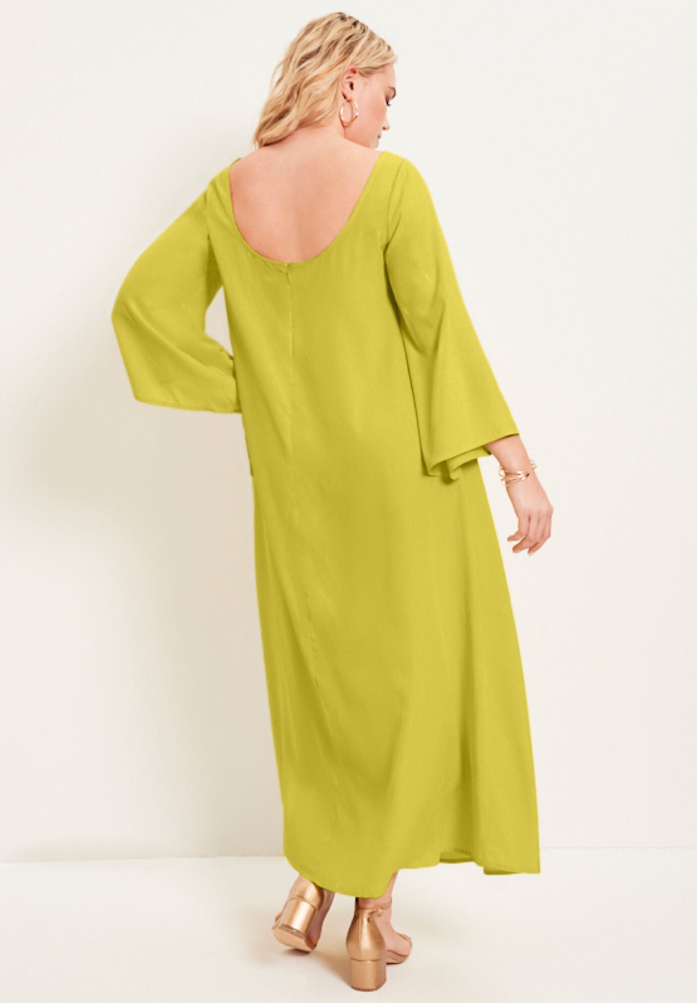 Bell-Sleeve Maxi Dress, , on-hover image number 1