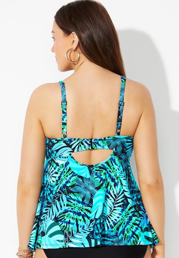 Bra Sized Crochet Underwire Tankini Top Eloquii
