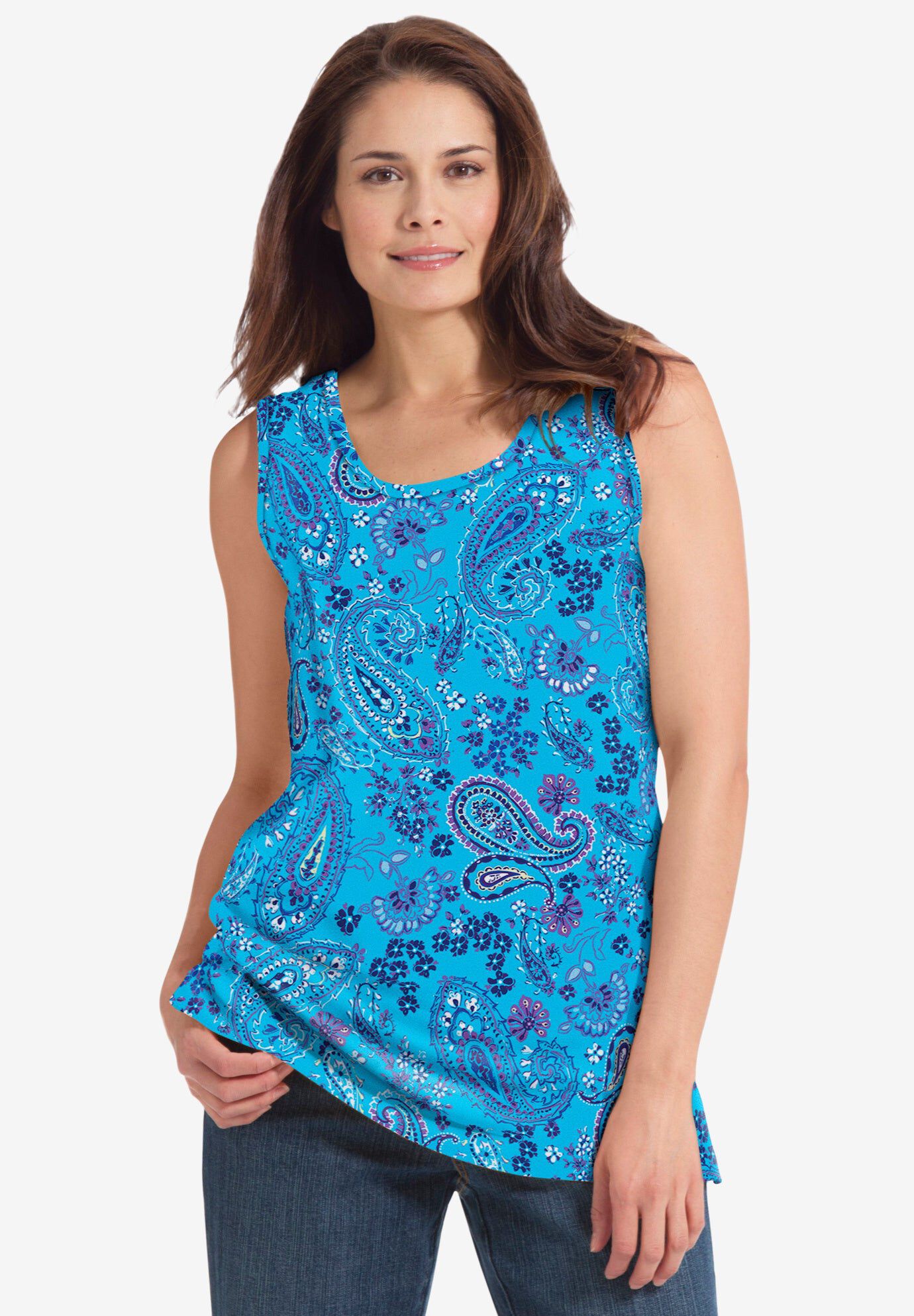Perfect Printed Scoopneck Tank