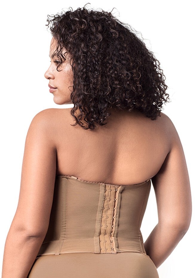 Make it Lace Strapless Longline 6621, MOCHA, on-hover image number 1