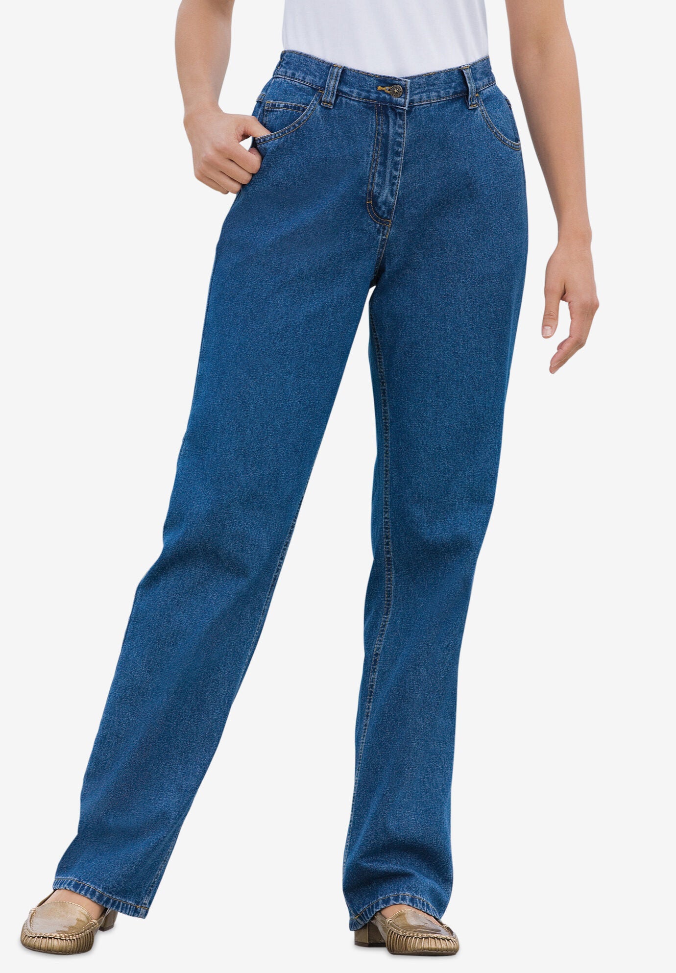 Perfect Cotton Back Elastic Denim Jean | Eloquii