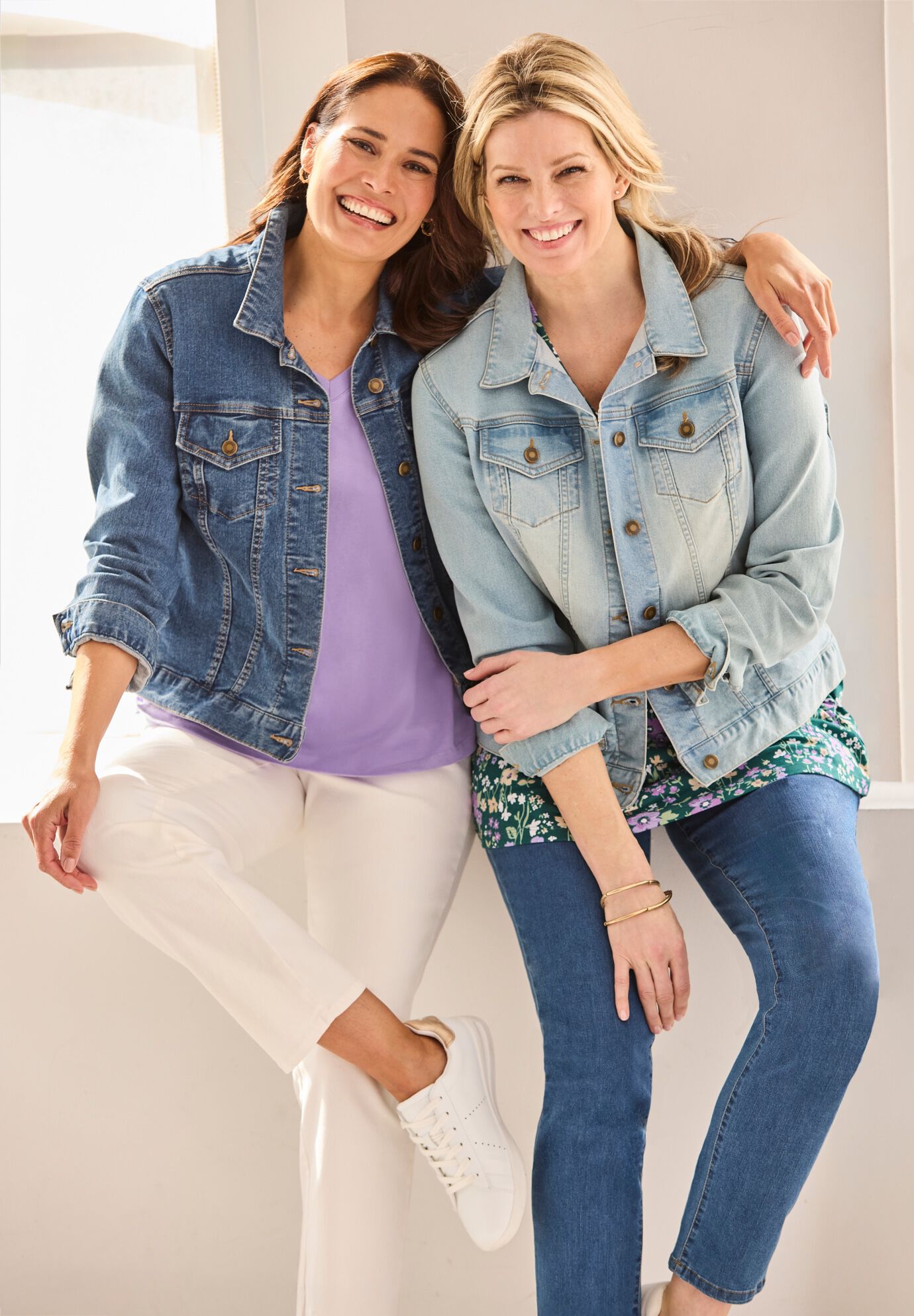 Stretch Denim Jean Jacket, , alternate image number 3