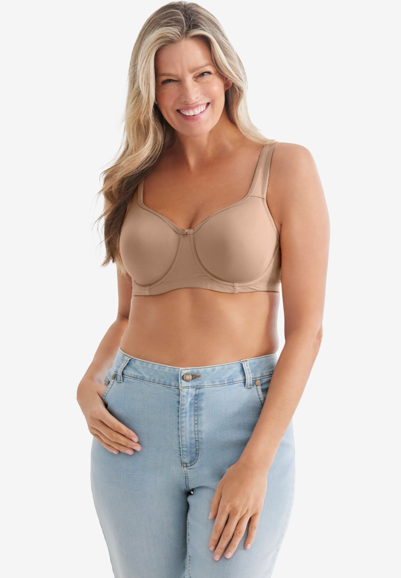 Wireless Microfiber T-Shirt Bra, NUDE, hi-res image number 0