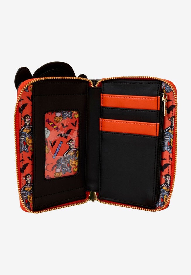 Loungefly x Disney Winnie The Pooh Tigger Skeleton Zip Around Wallet, BLACK, alternate image number 3