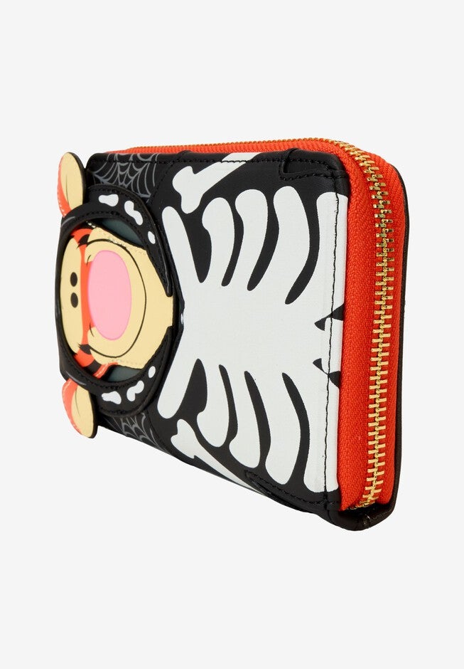 Loungefly x Disney Winnie The Pooh Tigger Skeleton Zip Around Wallet, BLACK, alternate image number 4