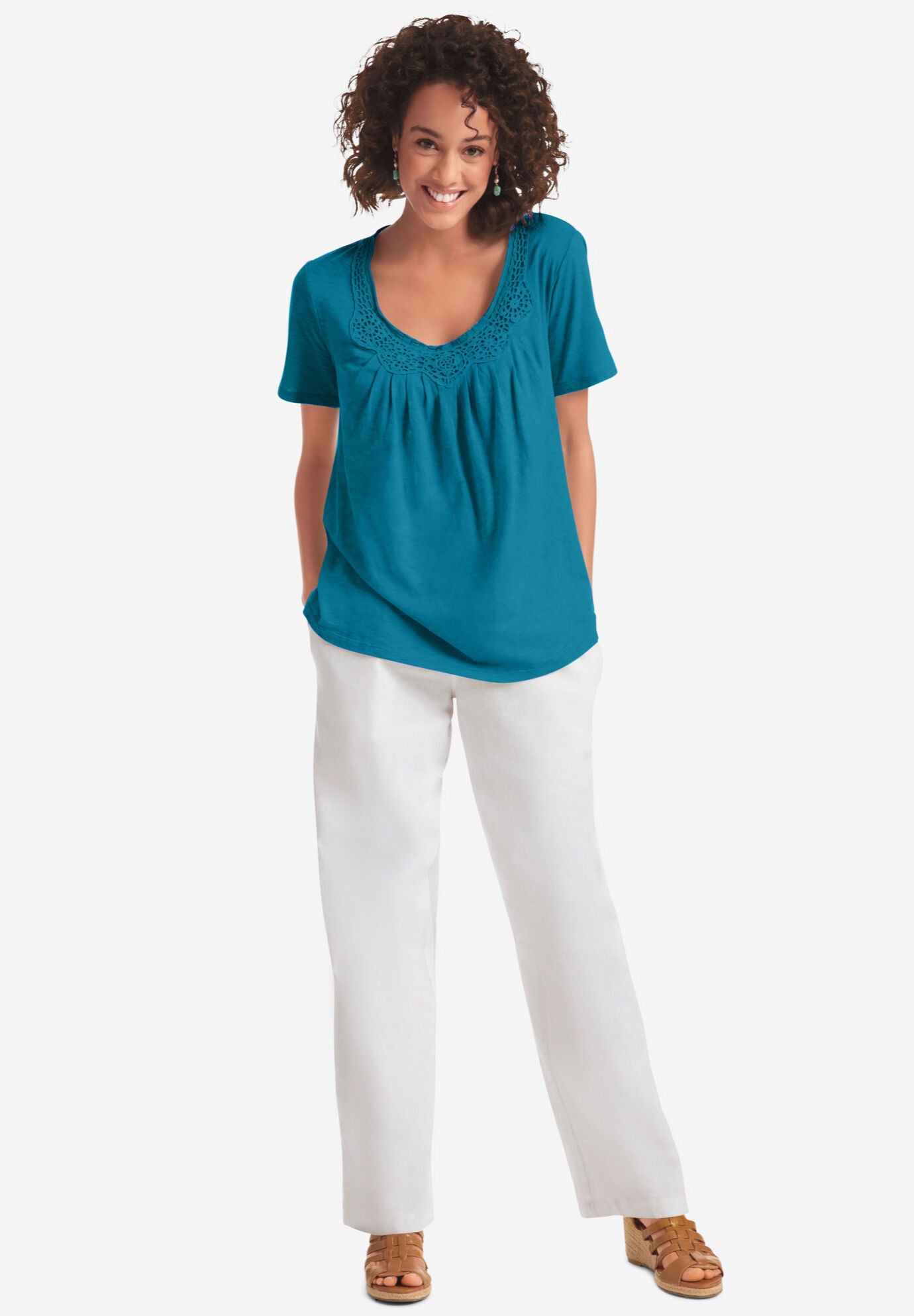 CrochetTrim Knit Top Eloquii