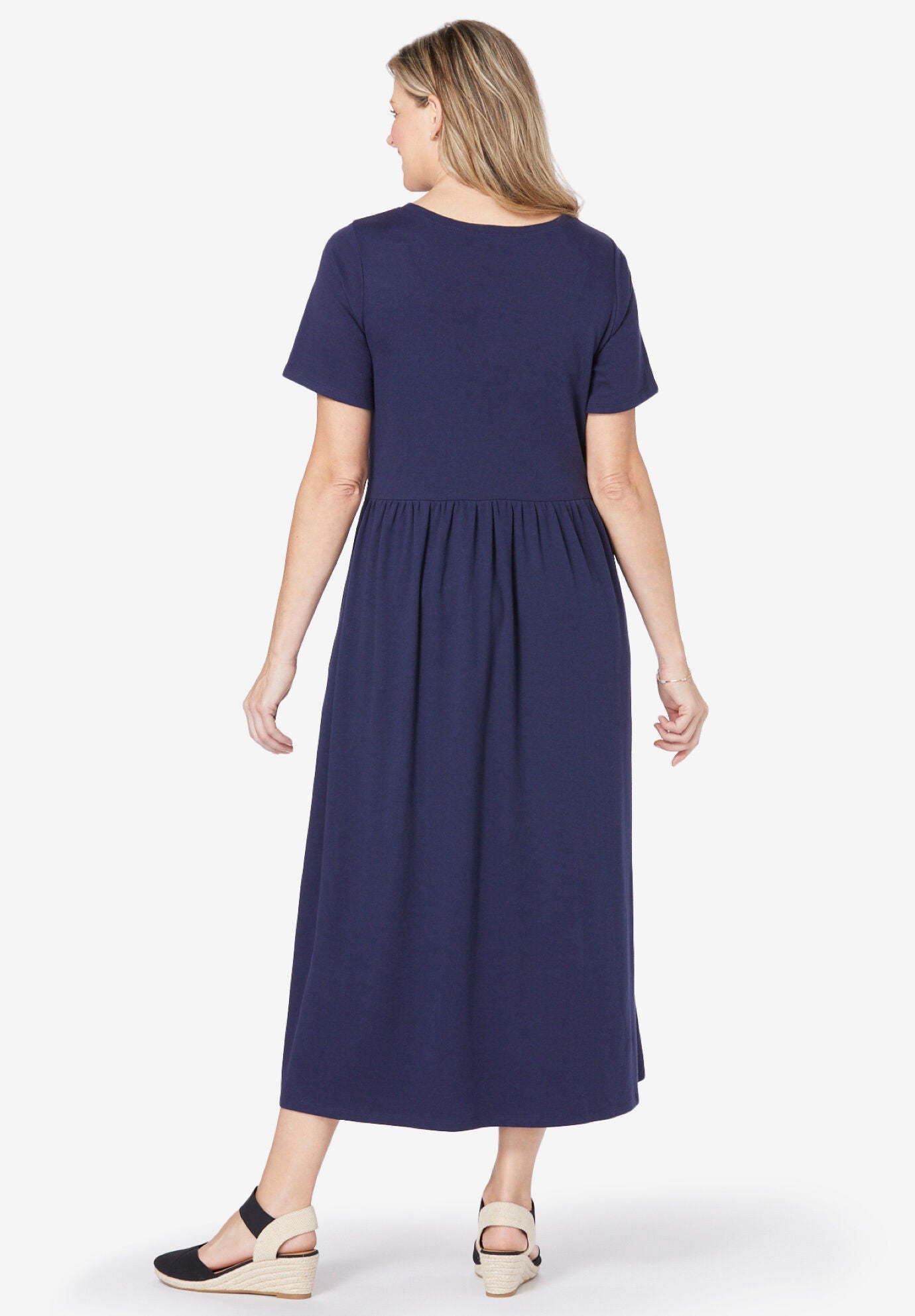 Short sleeve empire waist dress 2025
