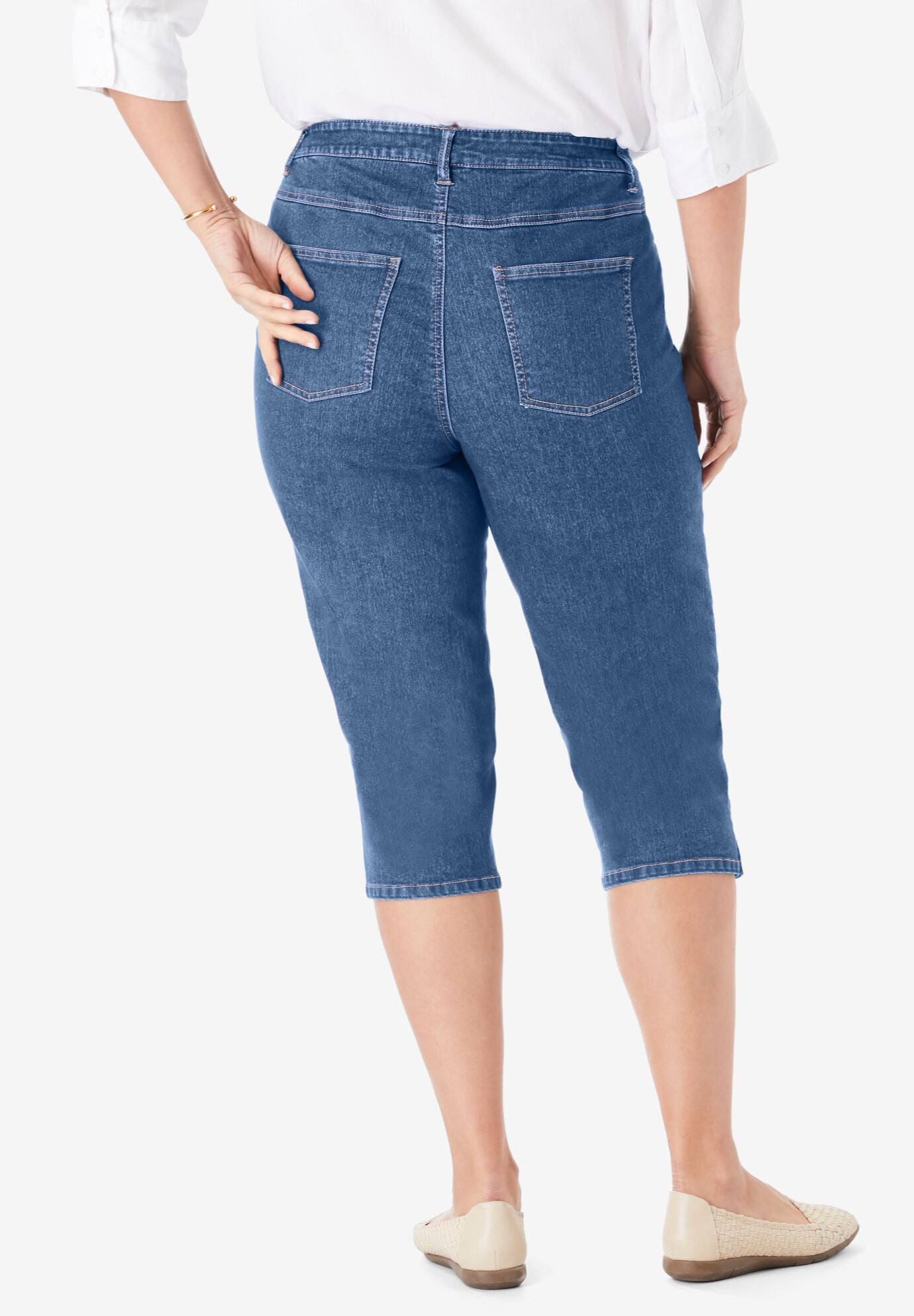Capri Stretch Denim Jean Eloquii
