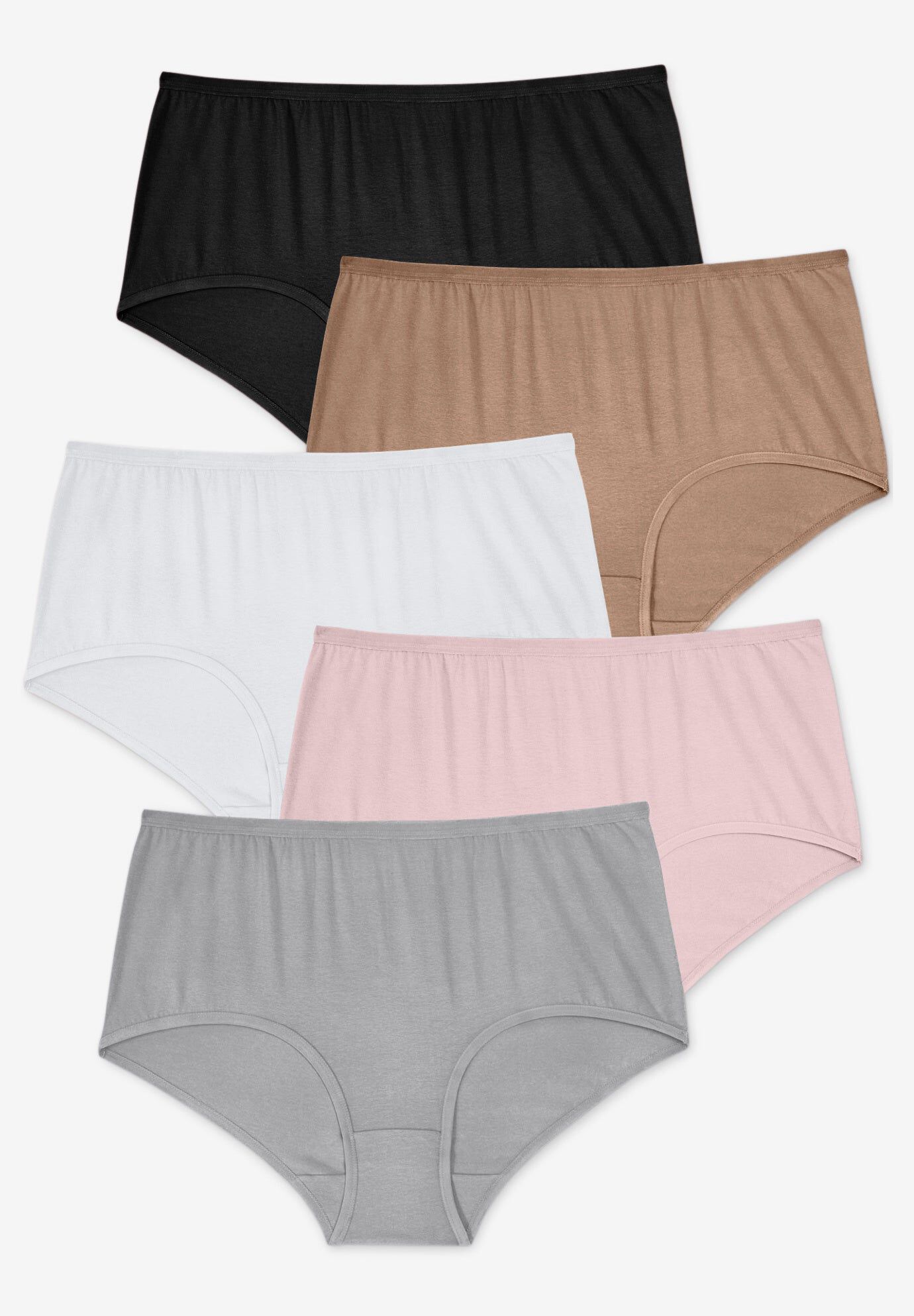 Full Coverage Stretch Cotton Brief 5-Pack
