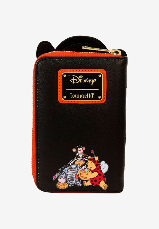 Loungefly x Disney Winnie The Pooh Tigger Skeleton Zip Around Wallet, BLACK, on-hover image number 1