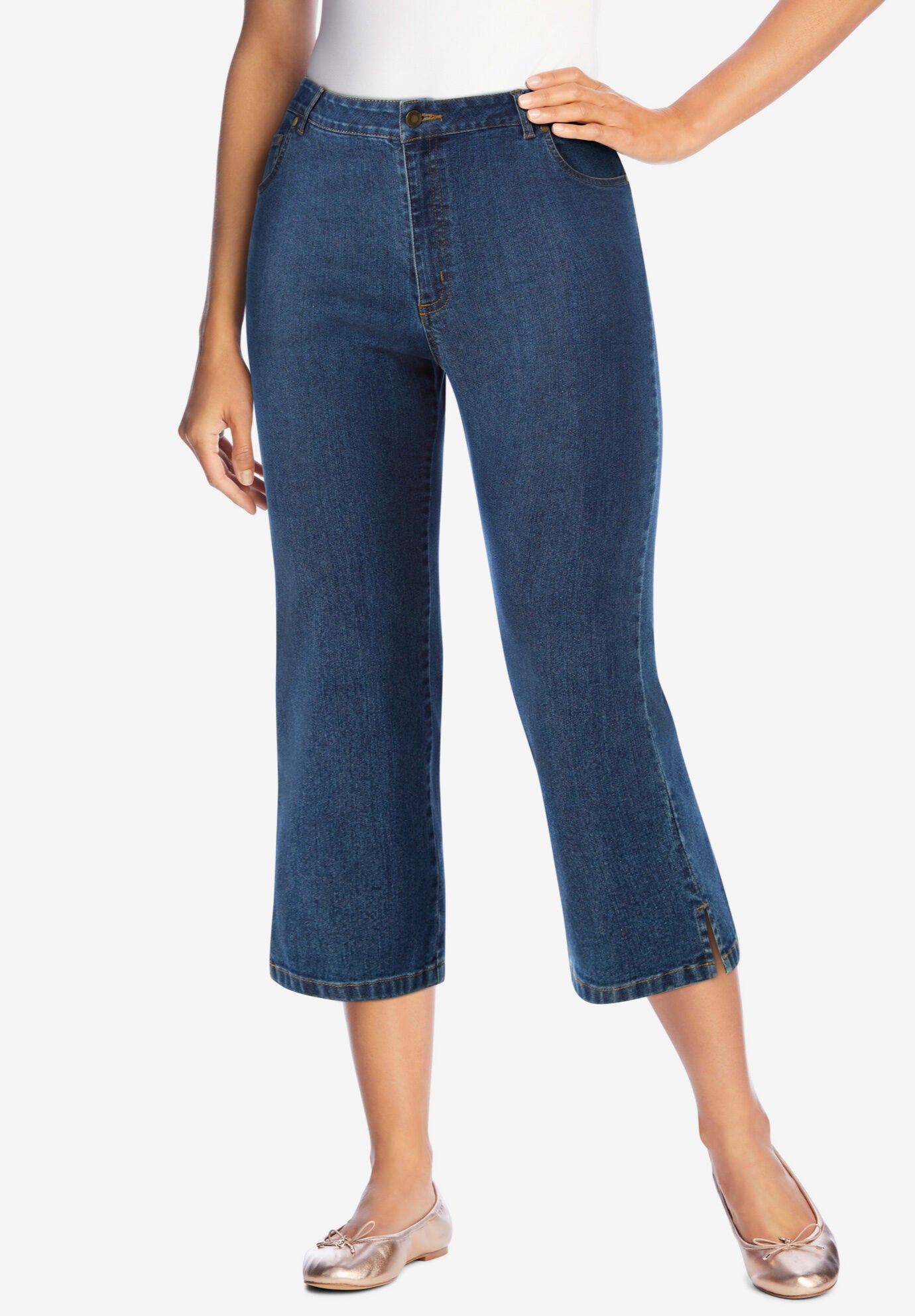 Capri Stretch Denim Jean Eloquii