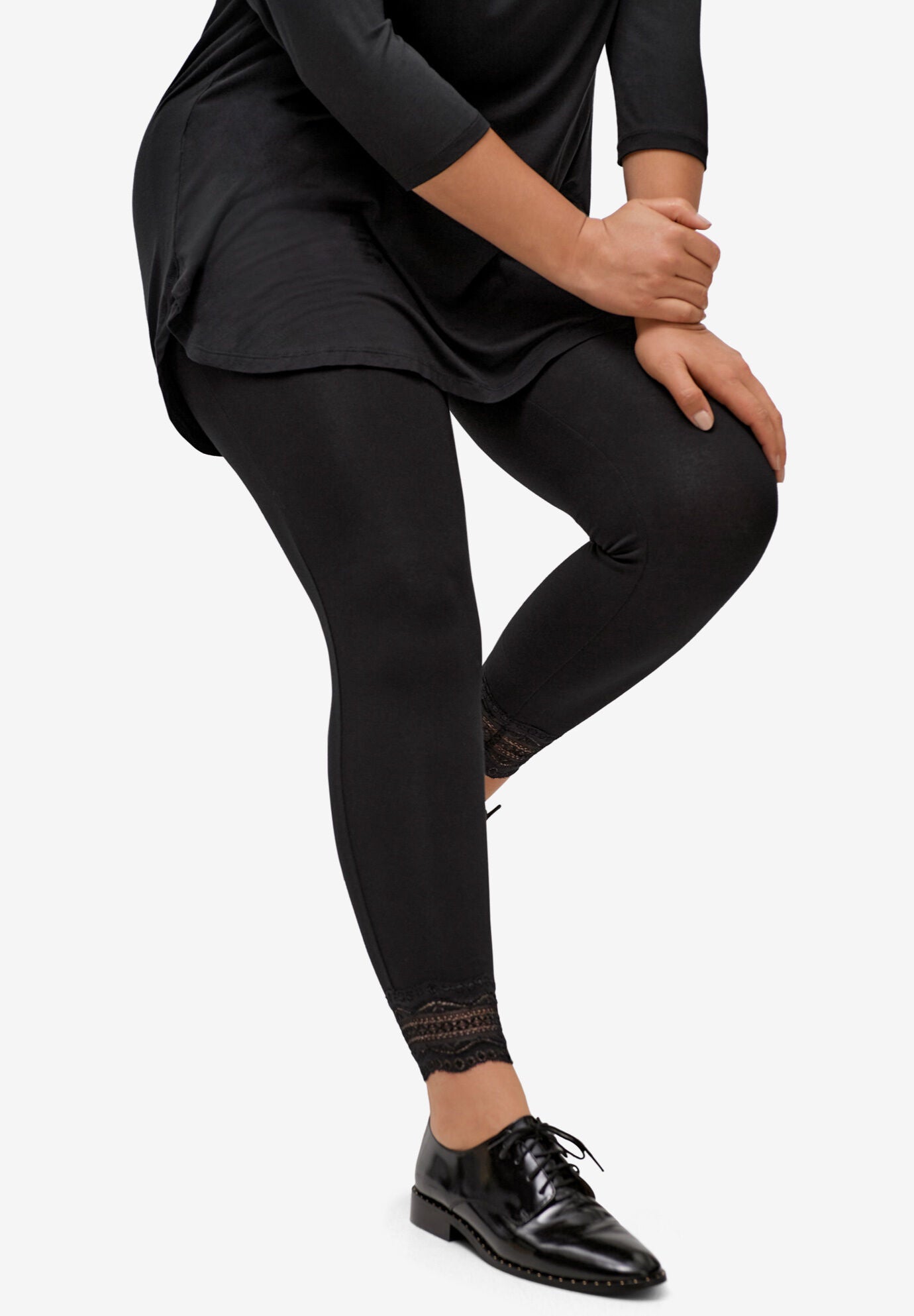 Scallop hem leggings outlet