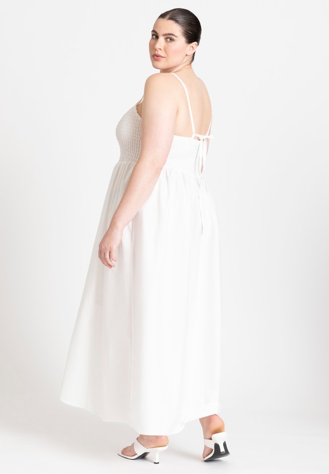 Poplin Textured Flare Dress image number 1