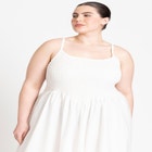 Poplin Textured Flare Dress image number null