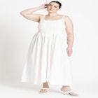 Poplin Textured Flare Dress image number null